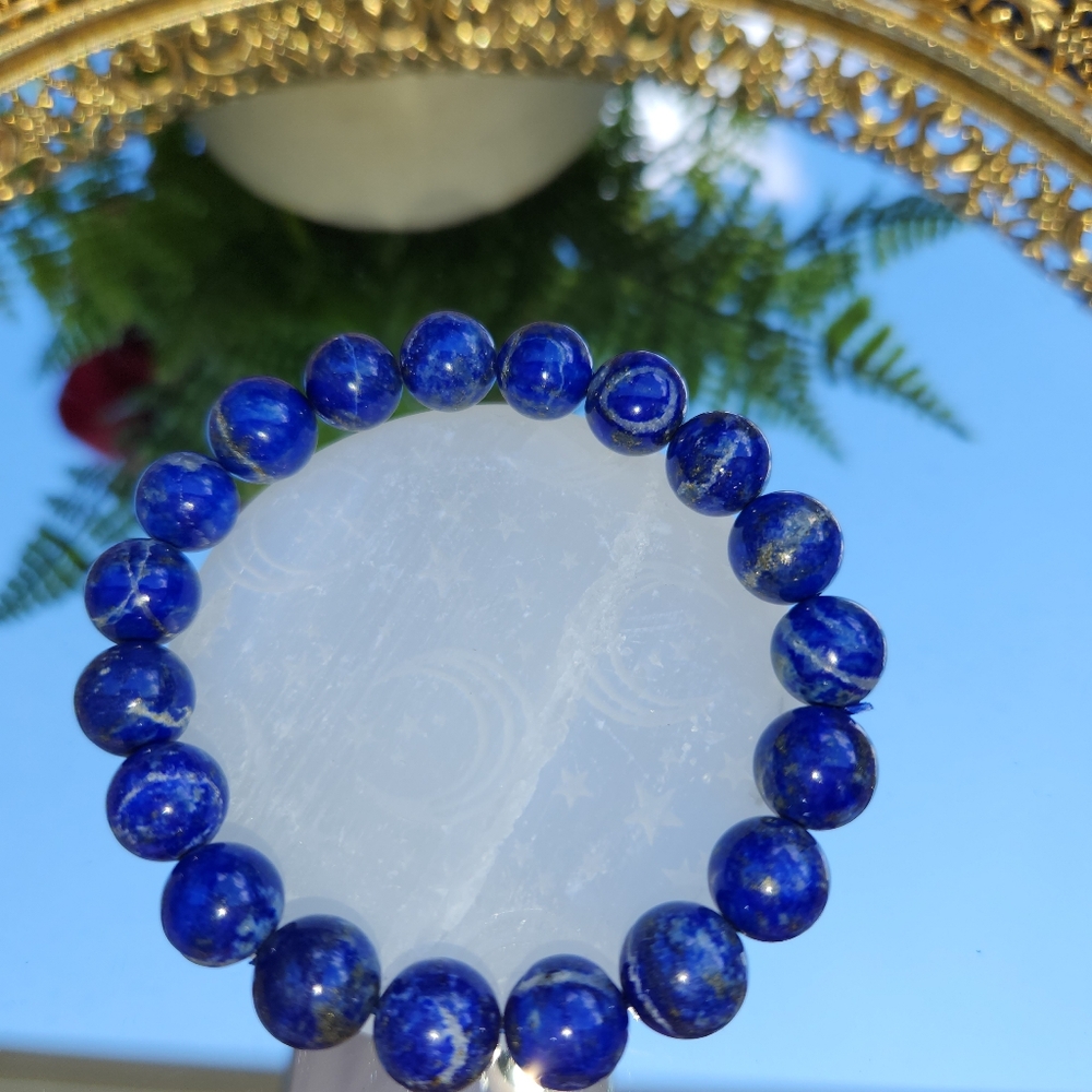 Women's Lapus Lazuli Beaded Stretch Bracelet
